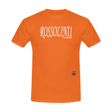 #Rossolini1.com# White Writing Orange Men's T-Shirt