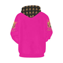 #MASK OFF# Hot Pink Hoodie for Women (Model H13)