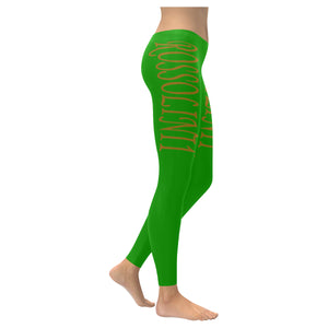 #Rossolini1# TheName Green Low Rise Leggings (Invisible Stitch) (Model L05)