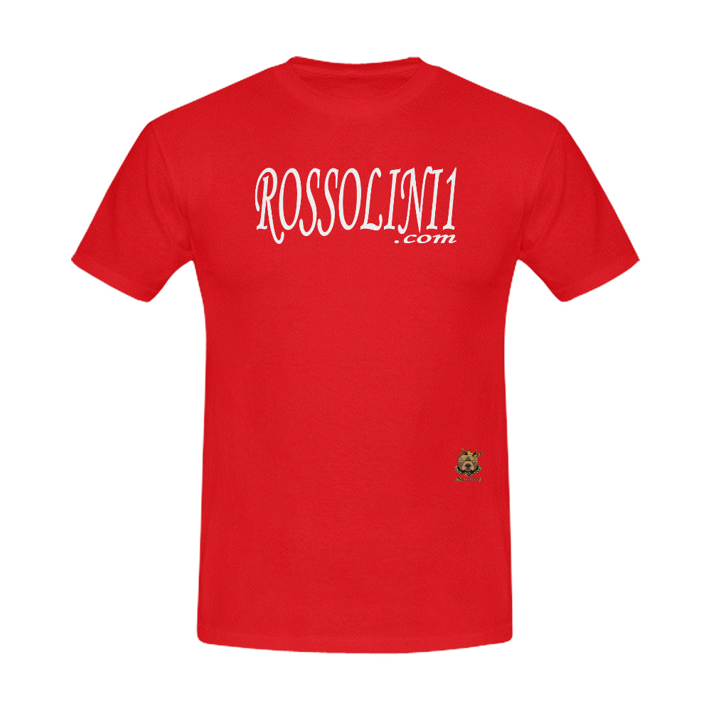 #Rossolini1.com# White Writing Red Men's T-Shirt