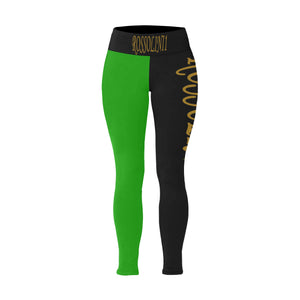 #Rossolini1# TheName B/GR Plus Size High Waist Leggings (Model L44)
