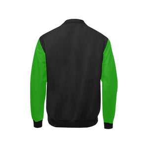 #Rossolini1# In Your Face Green Sleeves Kids' Bomber Jacket (Model H40)