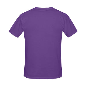 #MARKEDFORLIFE# Blue Paw Purple Men's T-Shirt