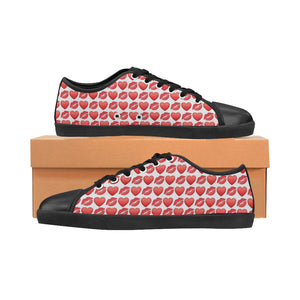 #Rossolini1# LIPS AND HEARTS Canvas Shoes for Women/Large Size (Model 016)