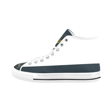 #Rossolini1# Flavor White/Navy Blue Vancouver H Men's Canvas Shoes (1013-1)
