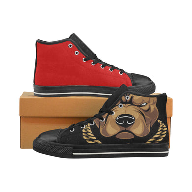#Rossolini1# InSider Red Men’s Classic High Top Canvas Shoes (Model 017)