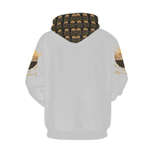 #MASK ON# Light Gray Hoodie for Women (Model H13)