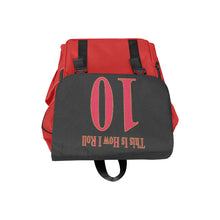 #This Is How I Roll# 10 Red/Gold Casual Shoulders Backpack (Model 1623)