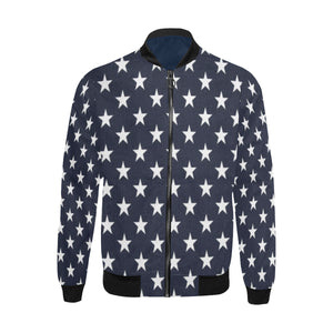 #Rossolini1# Blue Back Stars Bomber Jacket for Men (Model H31)