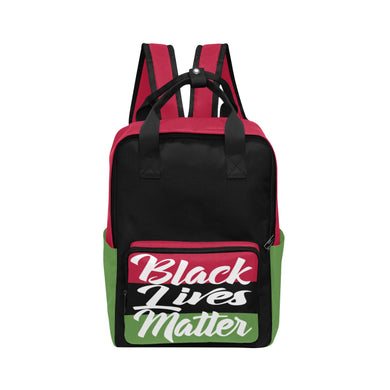 #Rossolini1# Black Lives Matter R/B/G Twin Handle Backpack (Model 1732)