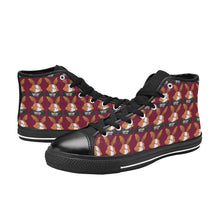 #BLM# Rabbit Candy Apple Red High Top Canvas Shoes for Kid (Model 017)