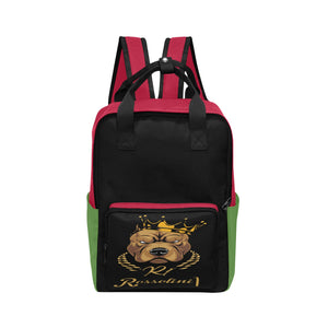 #Rossolini1# Red/Black/Green 2 Twin Handle Backpack (Model 1732)