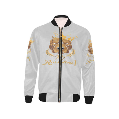 #MASKOFF# Light Gray Kids' Bomber Jacket (Model H40)