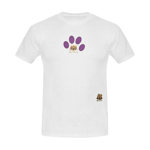 #MARKED FOR LIFE# Purple Paw White Men's T-Shirt