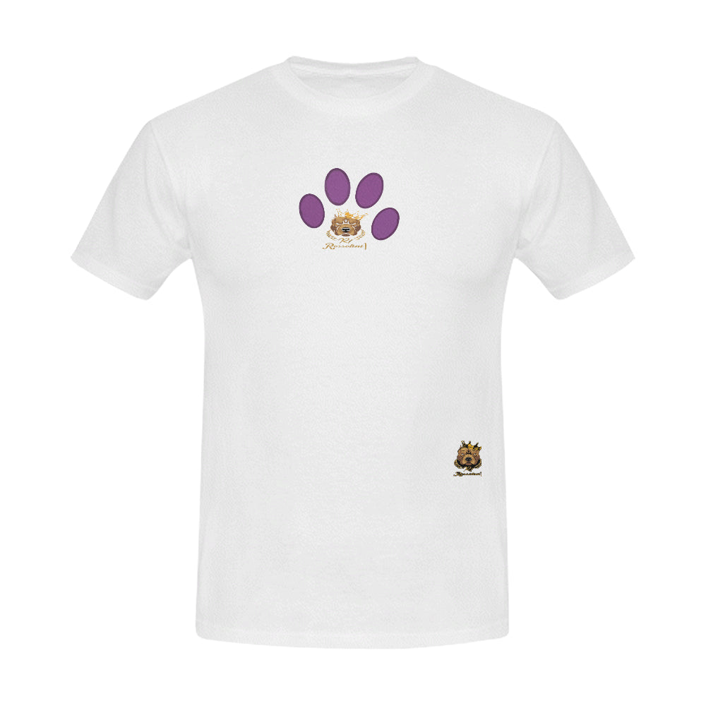#MARKED FOR LIFE# Purple Paw White Men's T-Shirt
