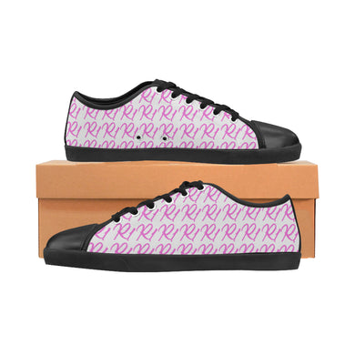 #R1# Pink Writing Canvas Shoes for Women/Large Size (Model 016)