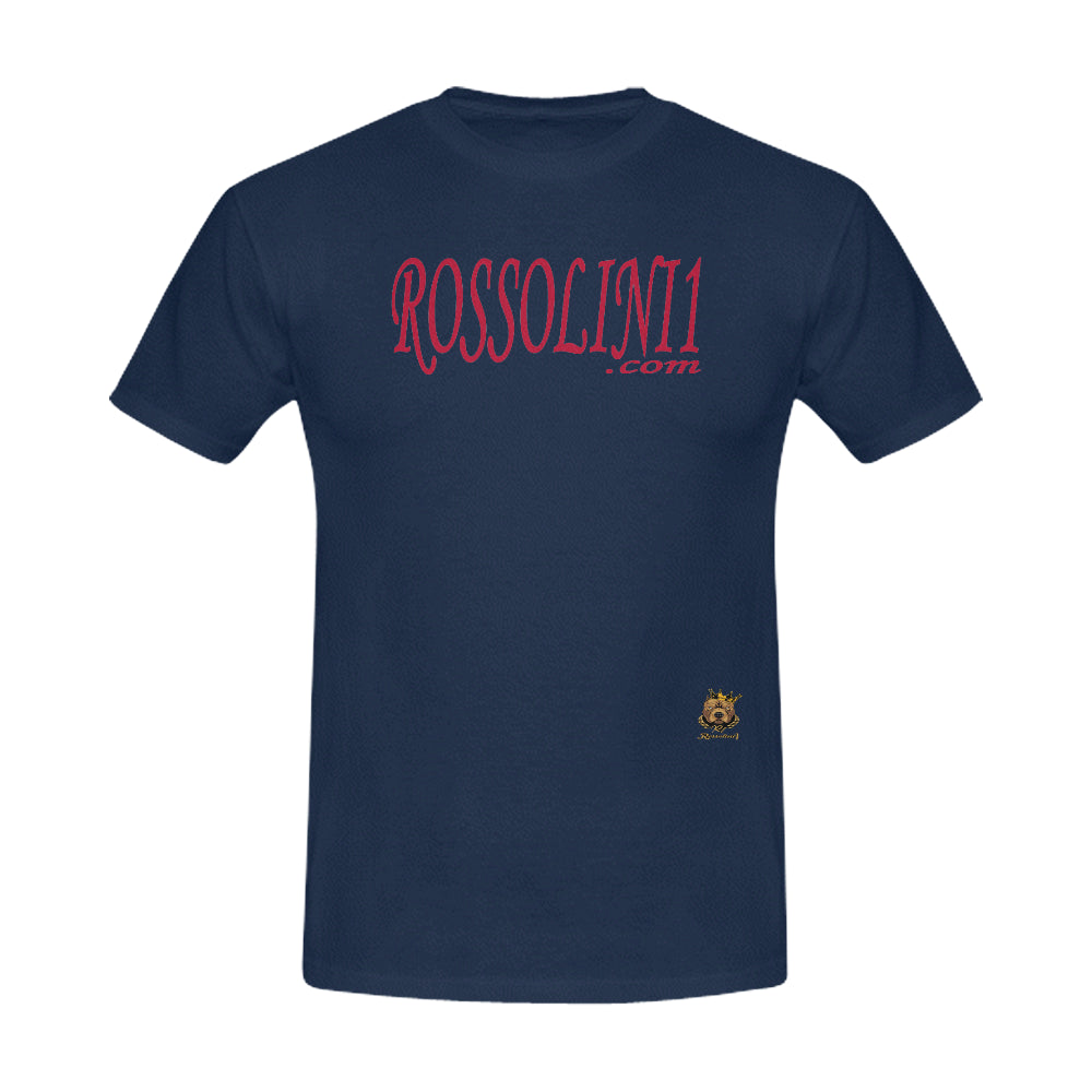 #Rossolini1.com# Red Writing Navy Blue Men's T-Shirt