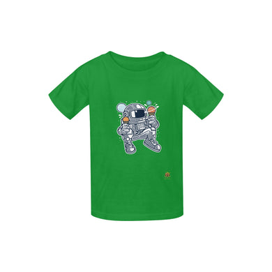 #Rossolini1# Astronaut Ice Cream Green Kid's  Classic T-shirt (Model T22)