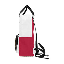 #Rossolini1# Red/White 2 Twin Handle Backpack (Model 1732)