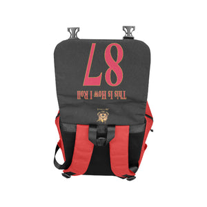 #This Is How I Roll# 87 Red/Gold Casual Shoulders Backpack (Model 1623)