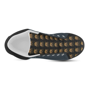 #Rossolini1# TimeLess Navy Blue Women's Chukka Canvas Shoes (Model 003)