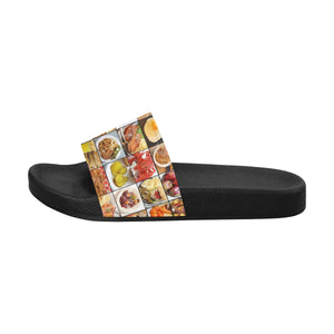 #Rossolini1# Food Men's Slide Sandals/Large Size (Model 057)