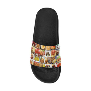 #Rossolini1# Food Men's Slide Sandals/Large Size (Model 057)