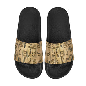 #HIEROGLYPHS# Men's Slide Sandals/Large Size (Model 057)