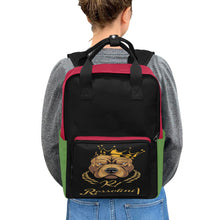 #Rossolini1# Red/Black/Green 2 Twin Handle Backpack (Model 1732)
