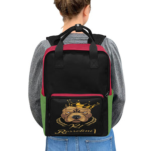 #Rossolini1# Red/Black/Green 2 Twin Handle Backpack (Model 1732)
