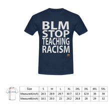 #BLM# Stop Teaching Racism Navy Blue T-Shirt