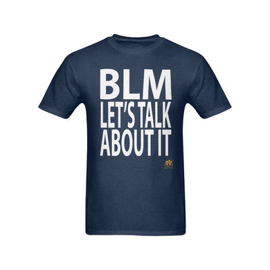 #Let's Talk About It# Navy Blue T-Shirt
