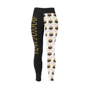 #Rossolini1# TheName MaskOn White Right Plus Size High Waist Leggings (Model L44)