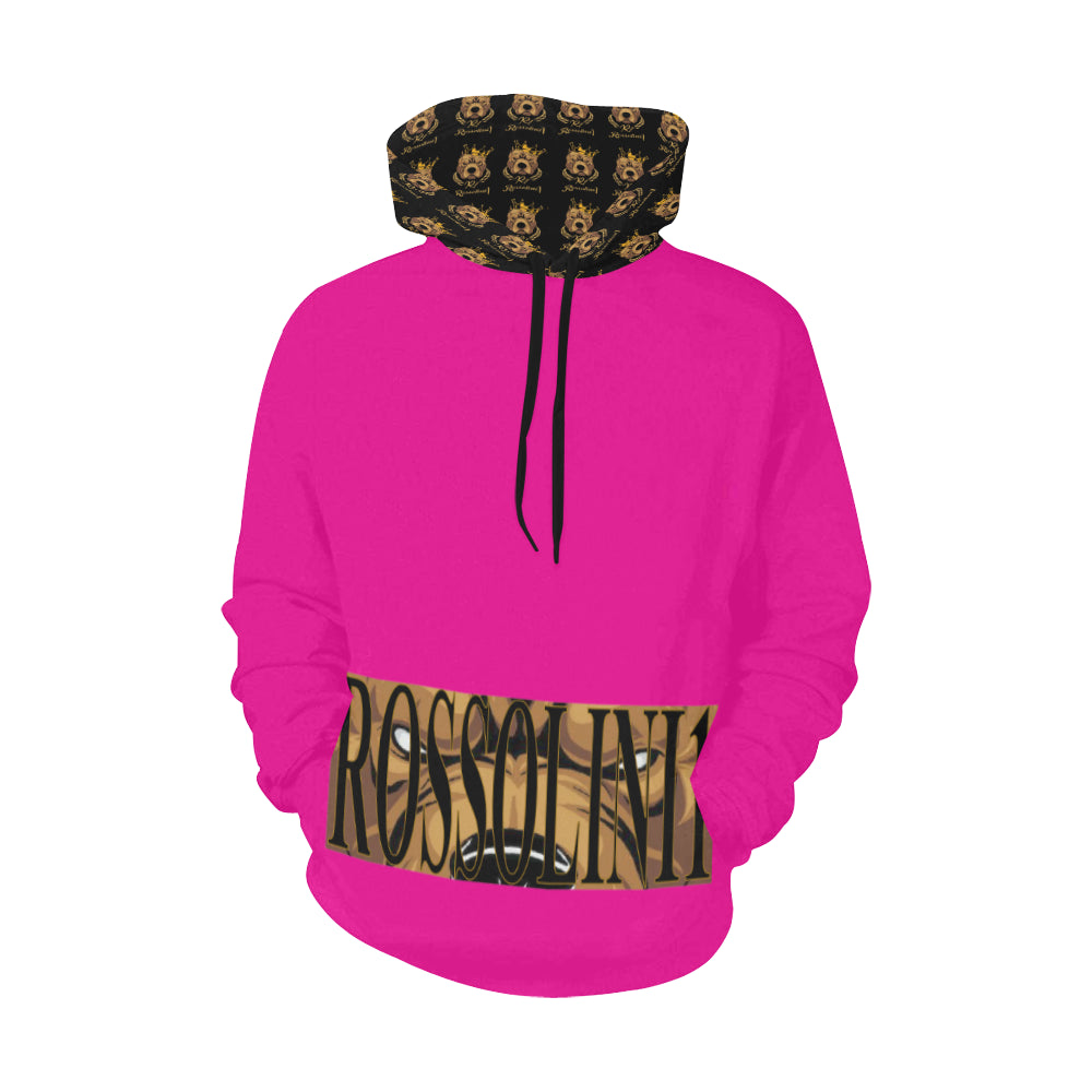 #Rossolini1# Hot Pink Hoodie for Women (Model H13)