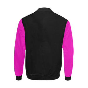 #Rossolini1# In Your Face Hot Pink Bomber Jacket for Men (Model H31)