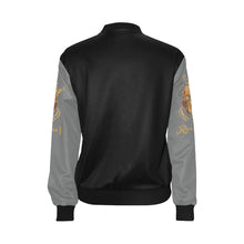 #MASKOFF# B/DG Bomber Jacket for Women (Model H36)