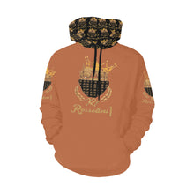 #MASK ON# Root Beer Hoodie for Men (Model H13)