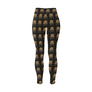 #Rossolini1# MaskOff Black Plus Size High Waist Leggings (Model L44)