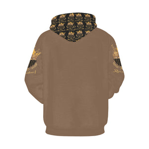 #MASK ON# Brown Hoodie for Men (Model H13)