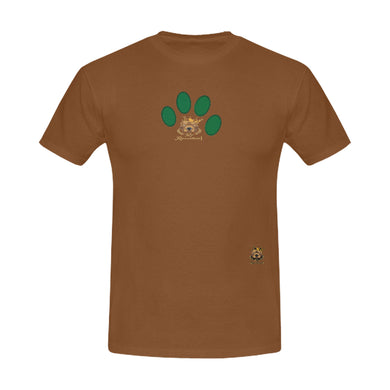 #MARKEDFORLIFE# Green Paw Brown Men's T-Shirt