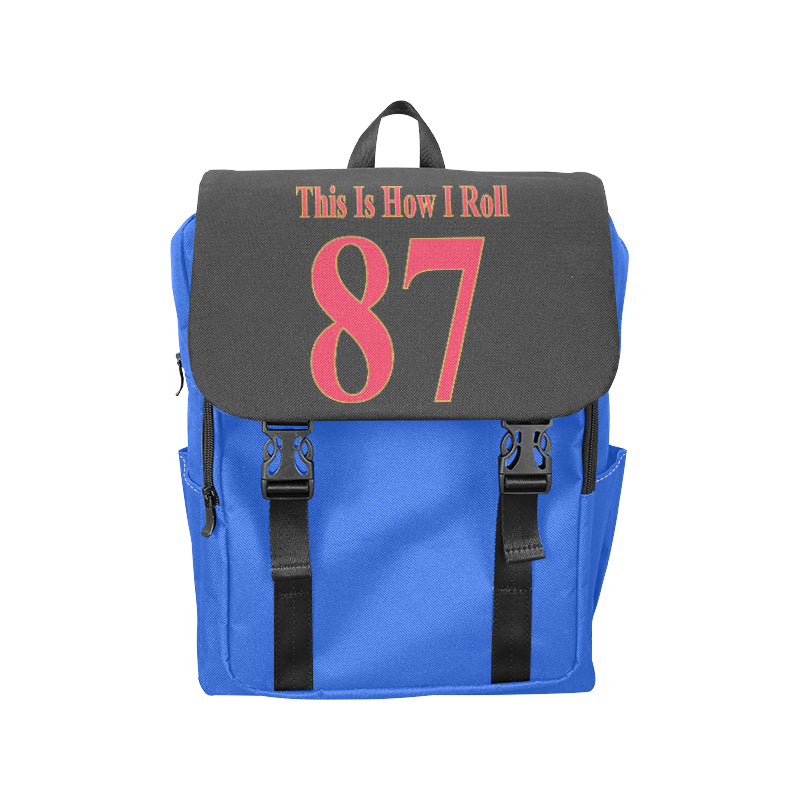 #This Is How I Roll# 87 Red/Gold Casual Shoulders Backpack (Model 1623)