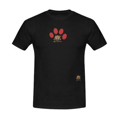#MARKEDFORLIFE# Red Paw Black Men's T-Shirt