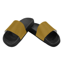 #Rossolini1# Gold Men's Slide Sandals/Large Size (Model 057)