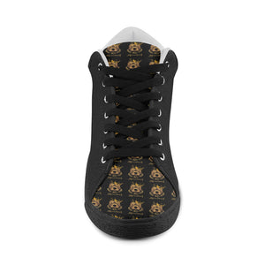 #Rossolini1# TimeLess Black Women's Chukka Canvas Shoes (Model 003)