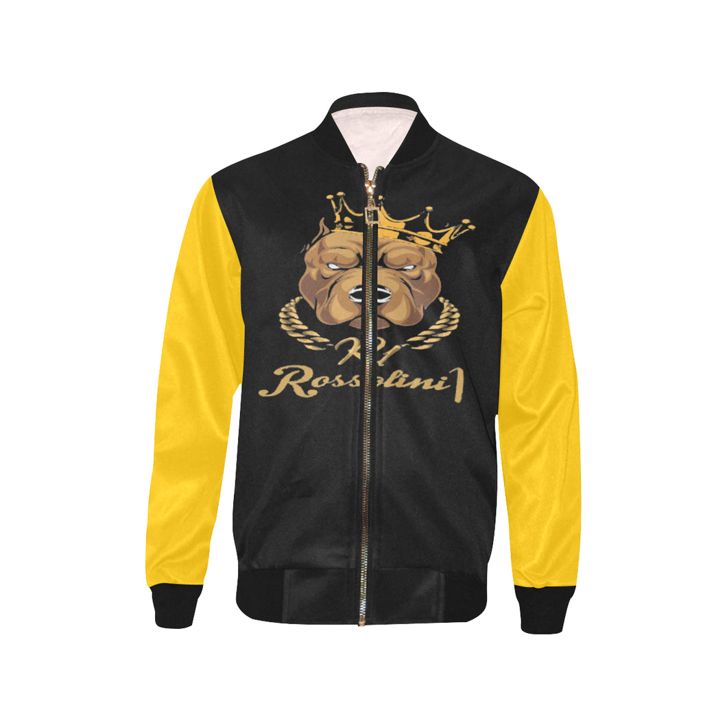 #Rossolini1# In Your Face Gold Sleeves Kids' Bomber Jacket (Model H40)