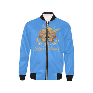 #Rossolini1# In Your Face Blue Kids' Bomber Jacket (Model H40)
