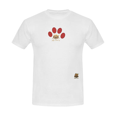 #MARKEDFORLIFE# Red Paw White Men's T-Shirt