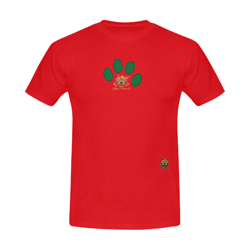 #MARKEDFORLIFE# Green Paw Red Men's T-Shirt