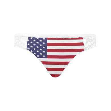 #FREEDOM# White Women's Lace Panty (Model L41)