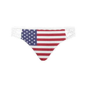#FREEDOM# White Women's Lace Panty (Model L41)